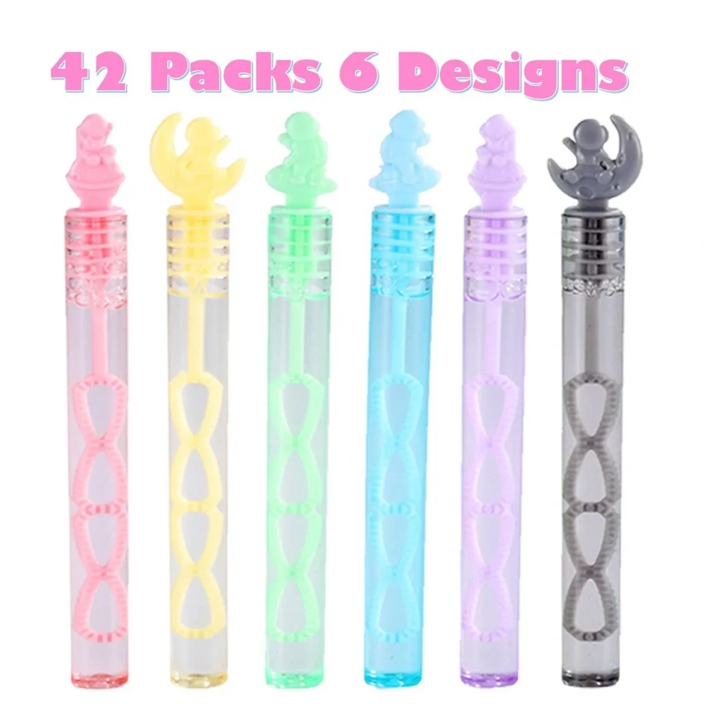 Valentines Day Cards Gifts w/Mini Bubble Wands Party Favors 42 Pack Space Themed